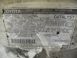 1996 TOYOTA T100 WHITE STD CAB 2.7L MT 2WD Z17811